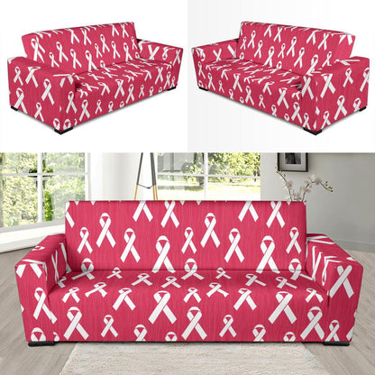 Breast Cancer Awareness Symbol Sofa Slipcover-JTAMIGO.COM