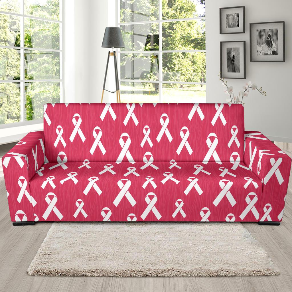 Breast Cancer Awareness Symbol Sofa Slipcover-JTAMIGO.COM