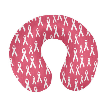 Breast Cancer Awareness Symbol U-Shaped Travel Neck Pillow-JTAMIGO.COM