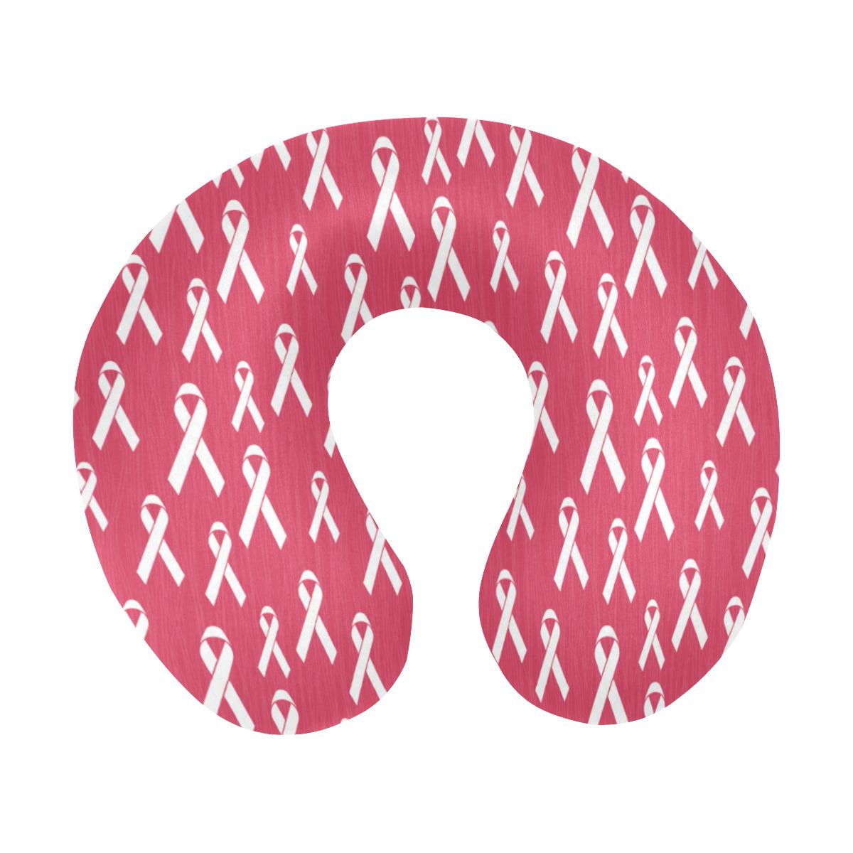 Breast Cancer Awareness Symbol U-Shaped Travel Neck Pillow-JTAMIGO.COM