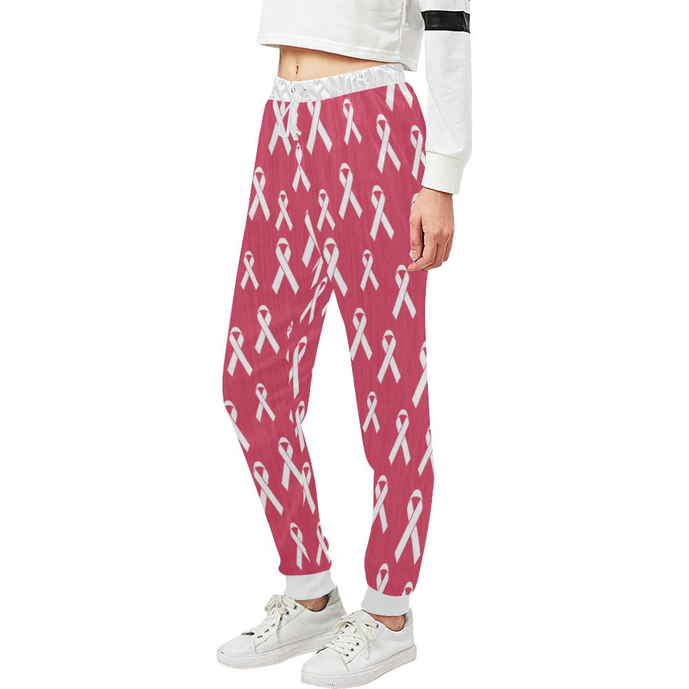 Breast Cancer Awareness Symbol Unisex Casual Sweatpants (Model L11)-JTAMIGO.COM