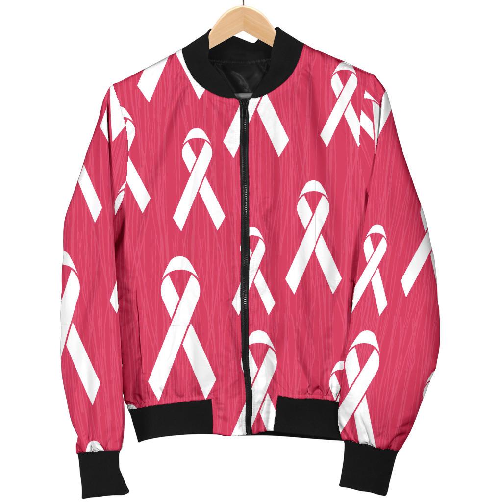 Breast Cancer Awareness Symbol Women Casual Bomber Jacket