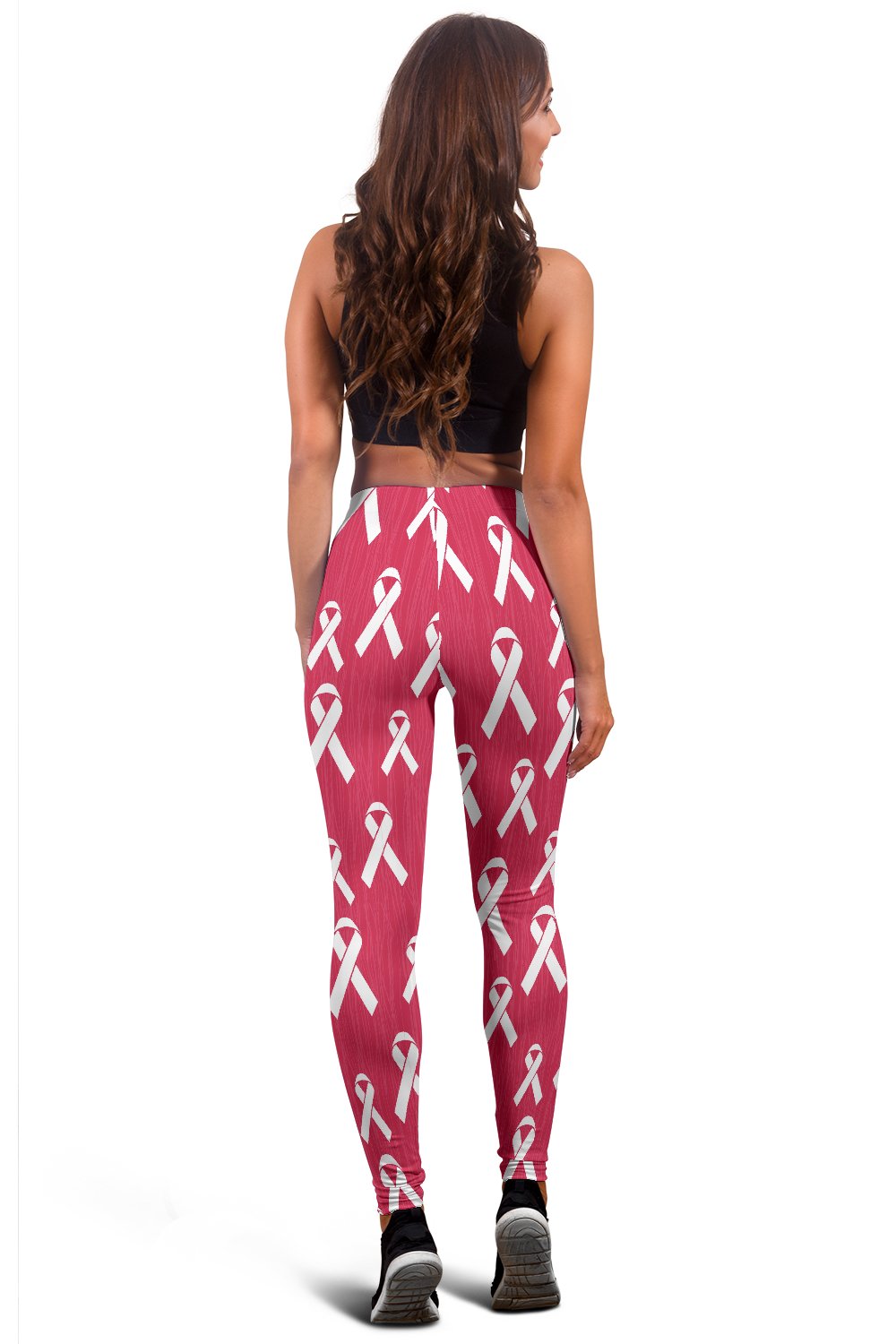 Breast Cancer Awareness Symbol Women Leggings