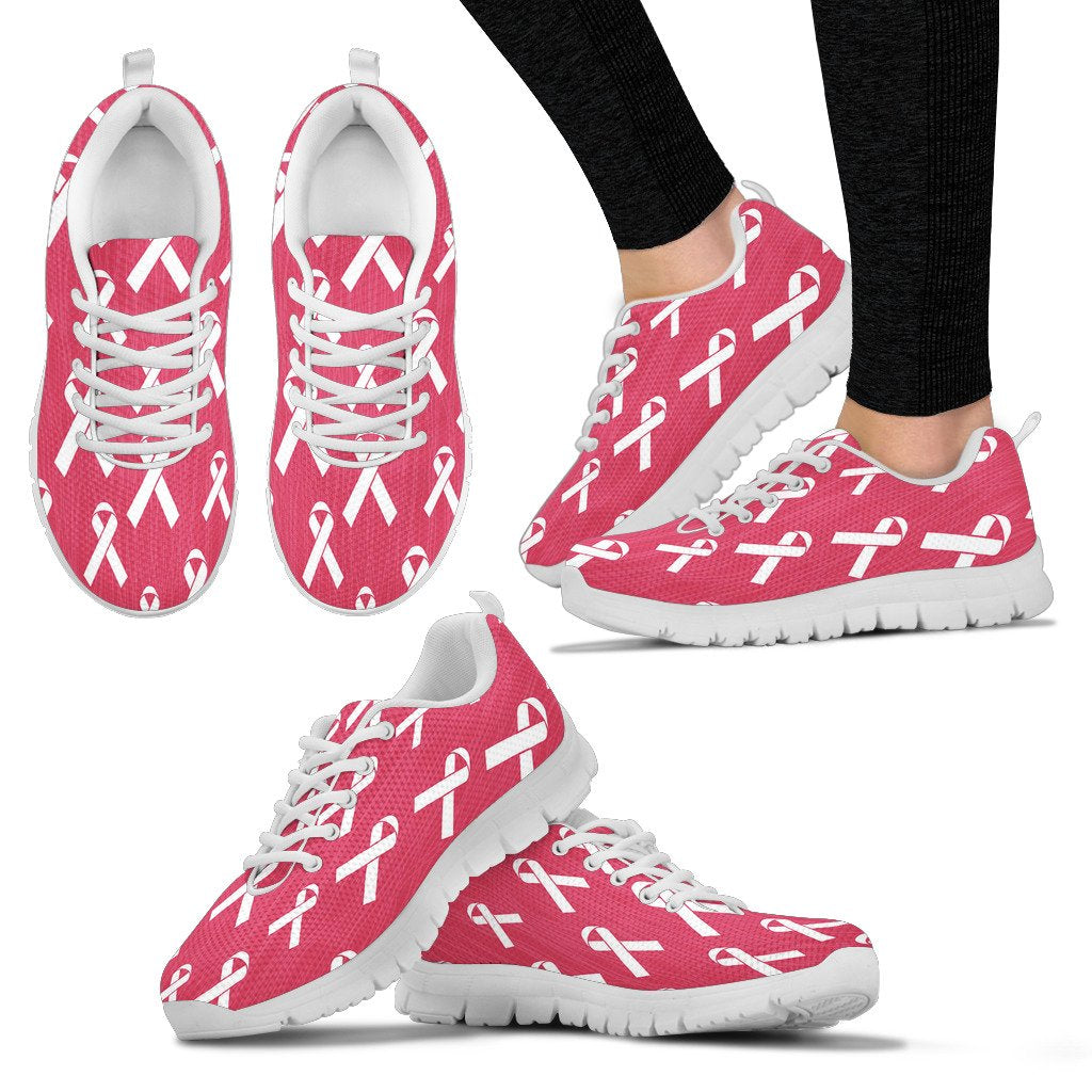 Breast Cancer Awareness Symbol Women Sneakers Shoes