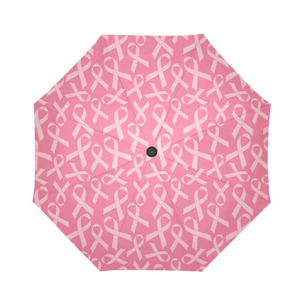 Breast Cancer Awareness Themed Automatic Foldable Umbrella