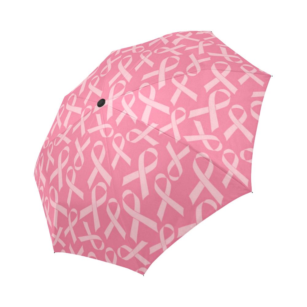 Breast Cancer Awareness Themed Automatic Foldable Umbrella