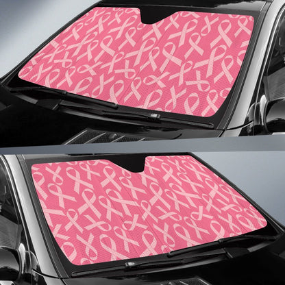 Breast Cancer Awareness Themed Car Sun Shade For Windshield