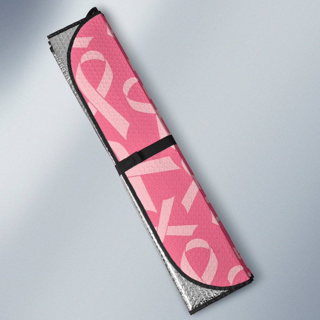 Breast Cancer Awareness Themed Car Sun Shade For Windshield