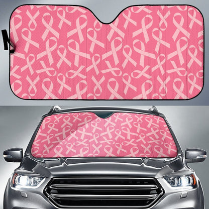 Breast Cancer Awareness Themed Car Sun Shade For Windshield