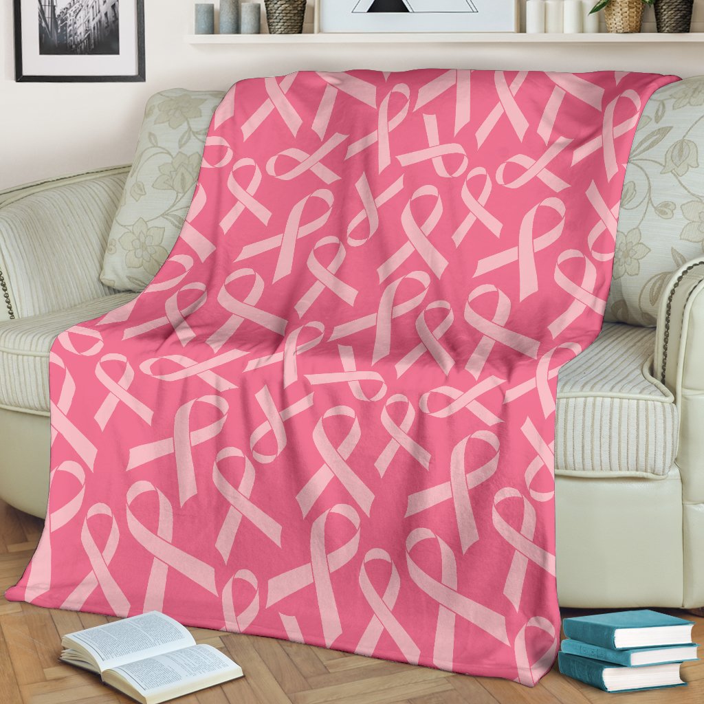 Breast Cancer Awareness Themed Fleece Blanket