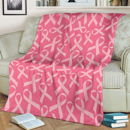 Breast Cancer Awareness Themed Fleece Blanket