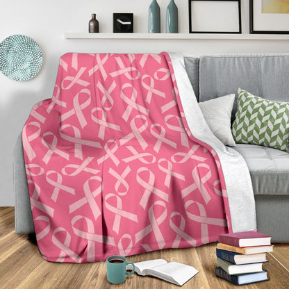Breast Cancer Awareness Themed Fleece Blanket