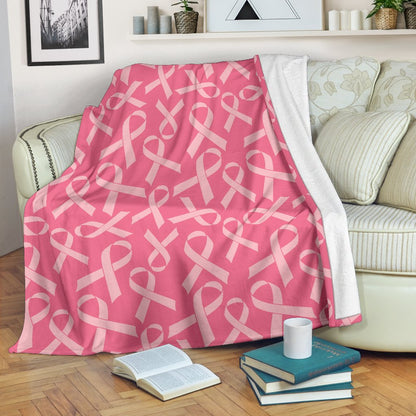 Breast Cancer Awareness Themed Fleece Blanket