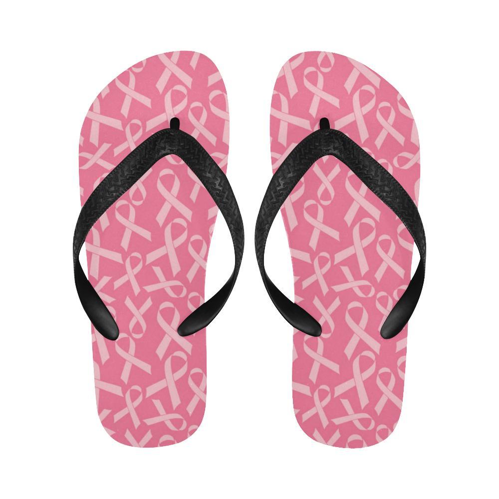Breast Cancer Awareness Themed Flip Flops-JTAMIGO.COM