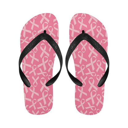 Breast Cancer Awareness Themed Flip Flops-JTAMIGO.COM