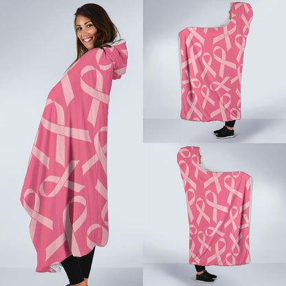 Breast Cancer Awareness Themed Hooded Blanket-JTAMIGO.COM