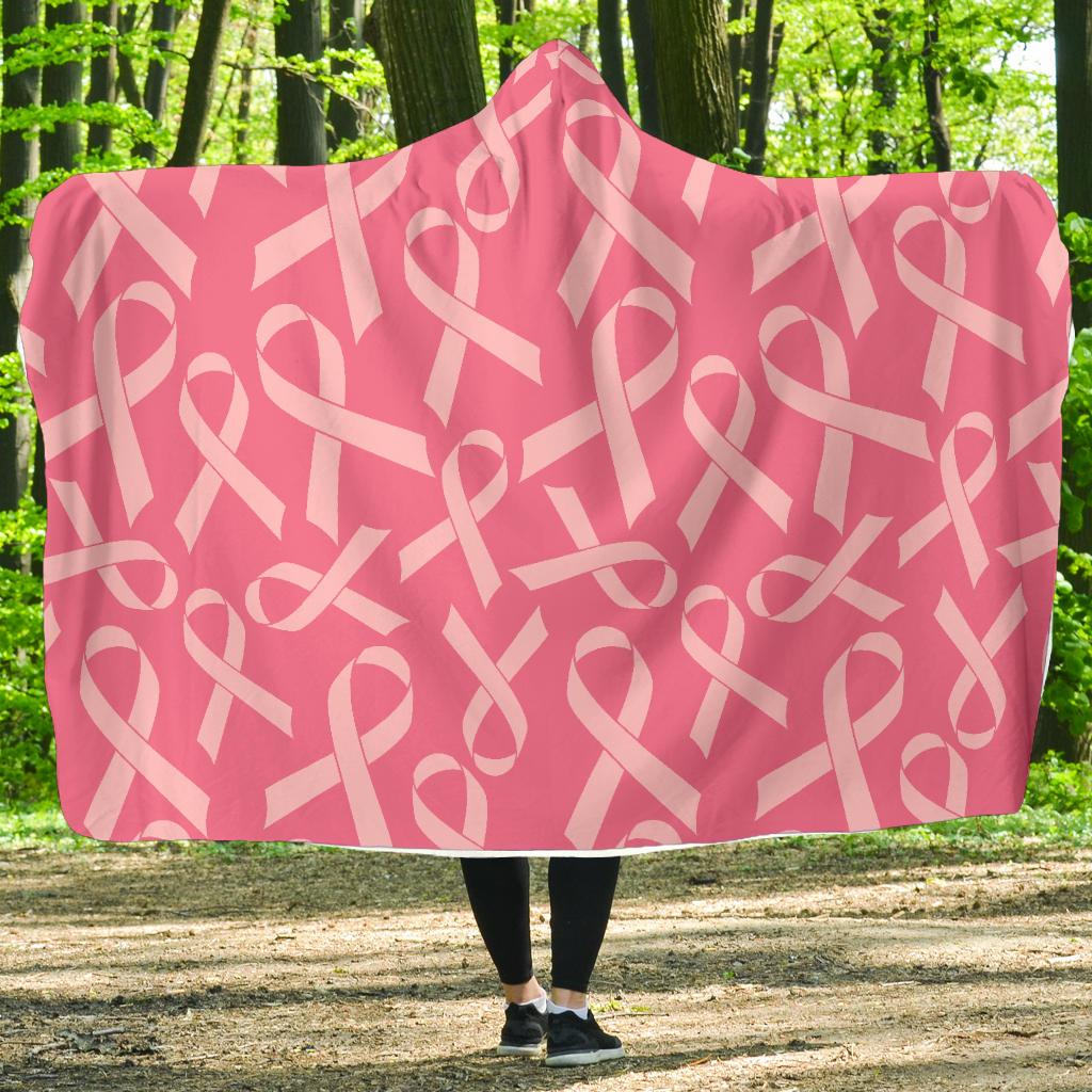 Breast Cancer Awareness Themed Hooded Blanket-JTAMIGO.COM