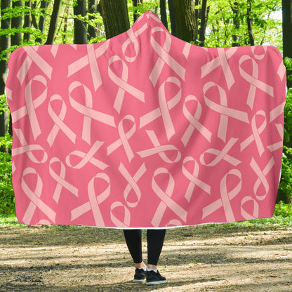 Breast Cancer Awareness Themed Hooded Blanket-JTAMIGO.COM