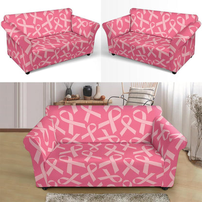 Breast Cancer Awareness Themed Loveseat Slipcover-JTAMIGO.COM