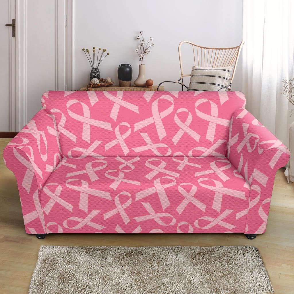 Breast Cancer Awareness Themed Loveseat Slipcover-JTAMIGO.COM