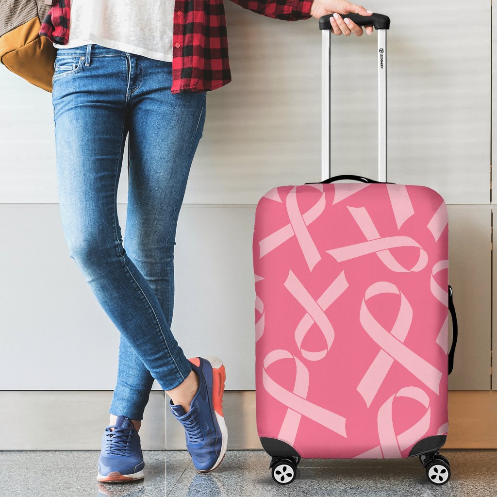 Breast Cancer Awareness Themed Luggage Cover Protector