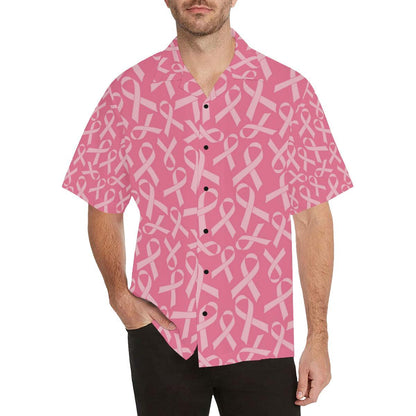 Breast Cancer Awareness Themed Men Aloha Hawaiian Shirt