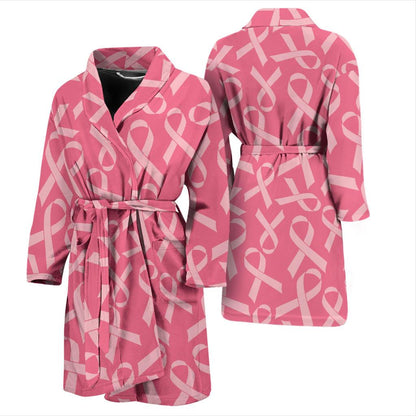 Breast Cancer Awareness Themed Men Bath Robe-JTAMIGO.COM