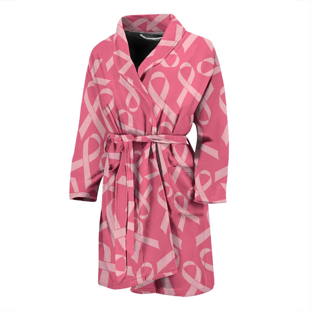 Breast Cancer Awareness Themed Men Bath Robe-JTAMIGO.COM