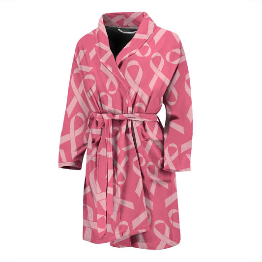 Breast Cancer Awareness Themed Men Bath Robe-JTAMIGO.COM
