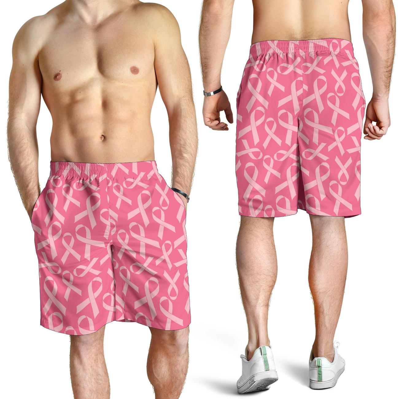 Breast Cancer Awareness Themed Mens Shorts-JTAMIGO.COM
