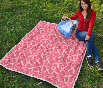 Breast Cancer Awareness Themed Premium Quilt-JTAMIGO.COM