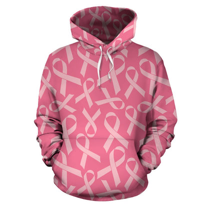 Breast Cancer Awareness Themed Pullover Hoodie