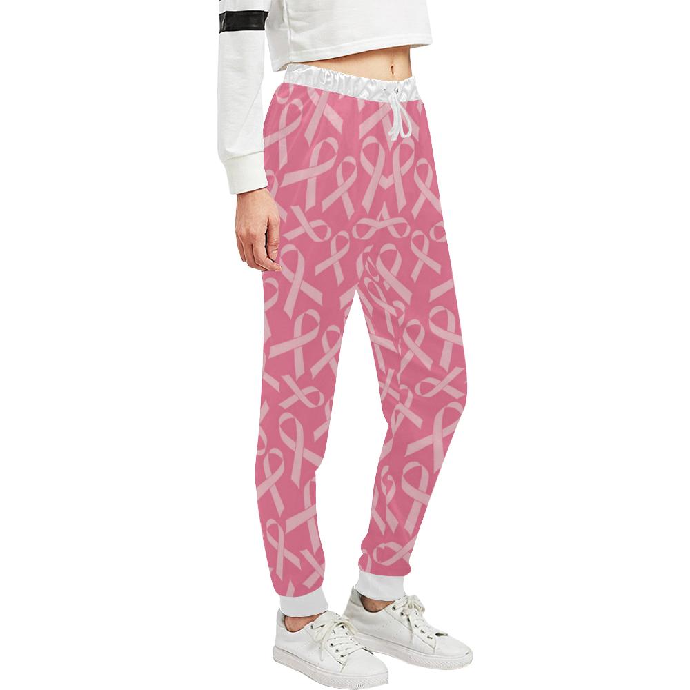 Breast Cancer Awareness Themed Unisex Casual Sweatpants (Model L11)-JTAMIGO.COM
