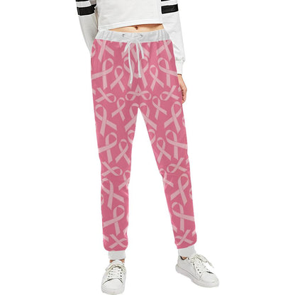 Breast Cancer Awareness Themed Unisex Casual Sweatpants (Model L11)-JTAMIGO.COM