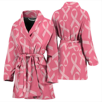 Breast Cancer Awareness Themed Women Bath Robe-JTAMIGO.COM