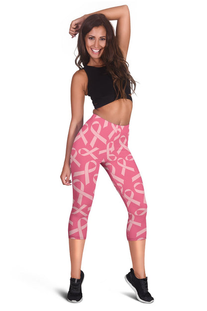 Breast Cancer Awareness Themed Women Capris