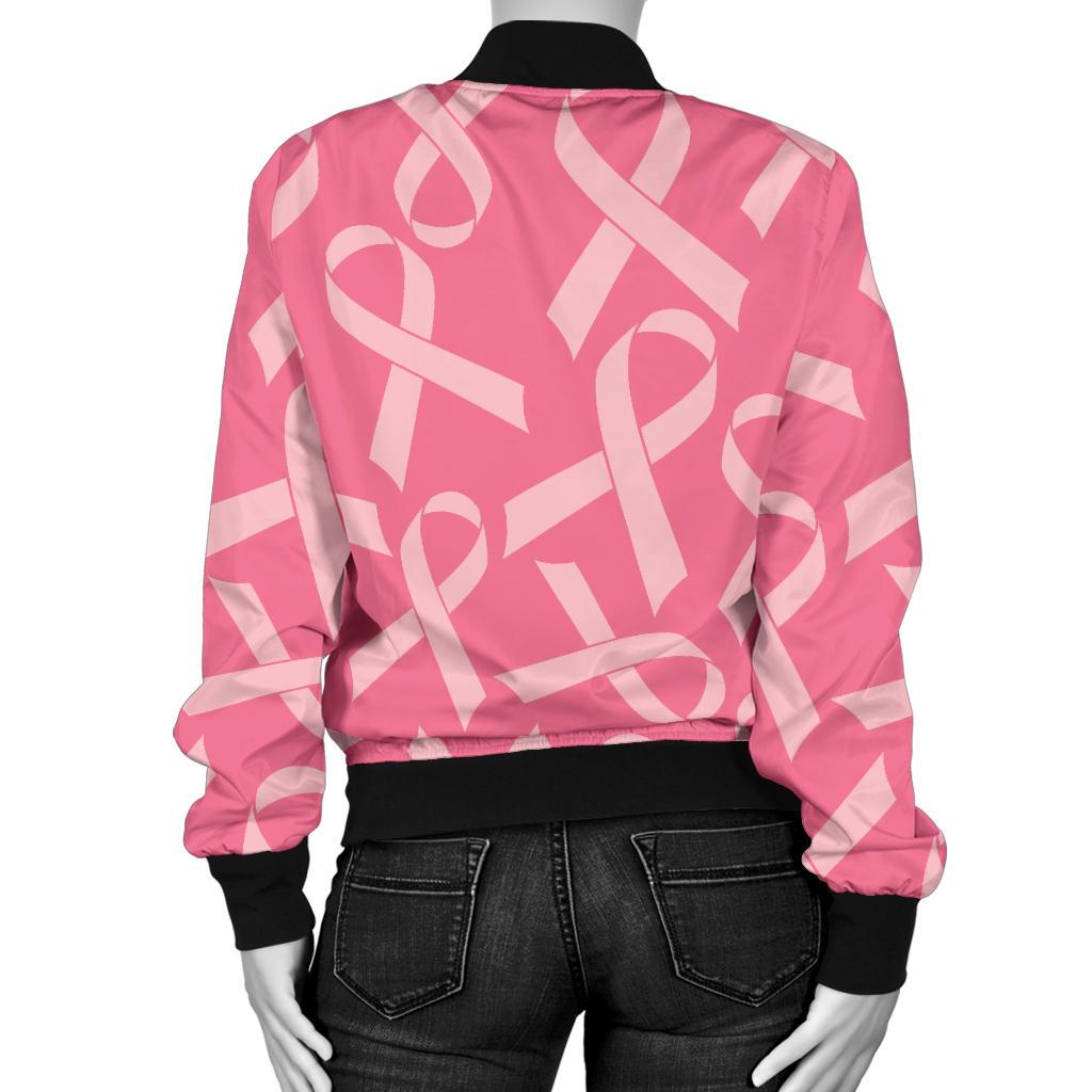 Breast Cancer Awareness Themed Women Casual Bomber Jacket