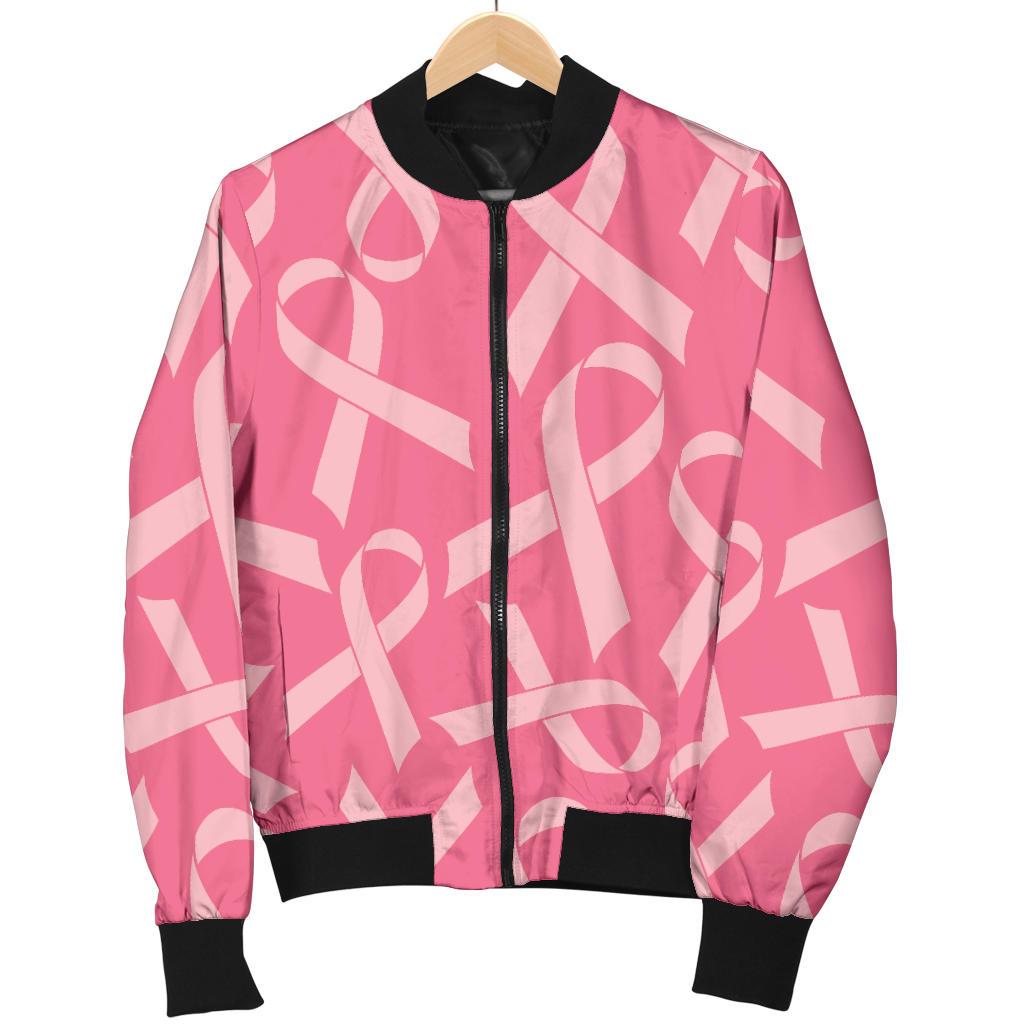 Breast Cancer Awareness Themed Women Casual Bomber Jacket