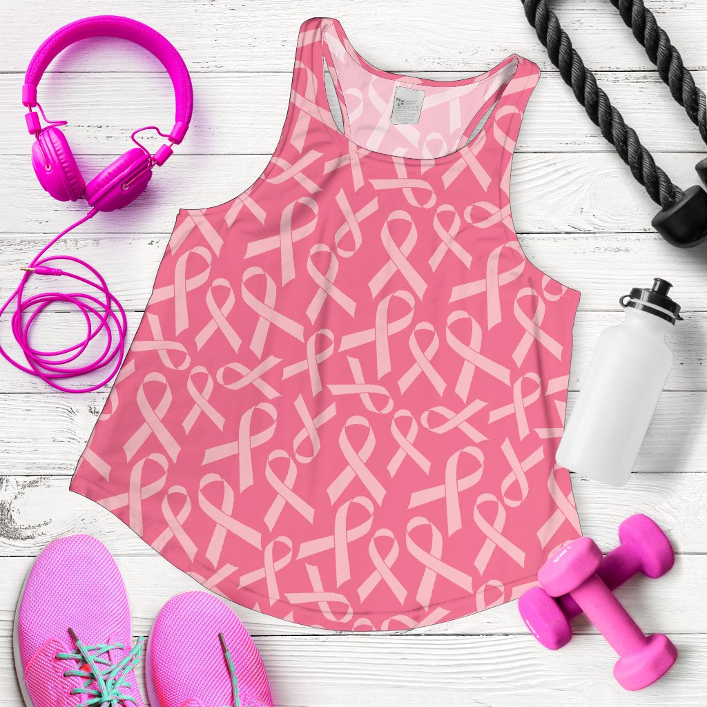 Breast Cancer Awareness Themed Women Racerback Tank Top