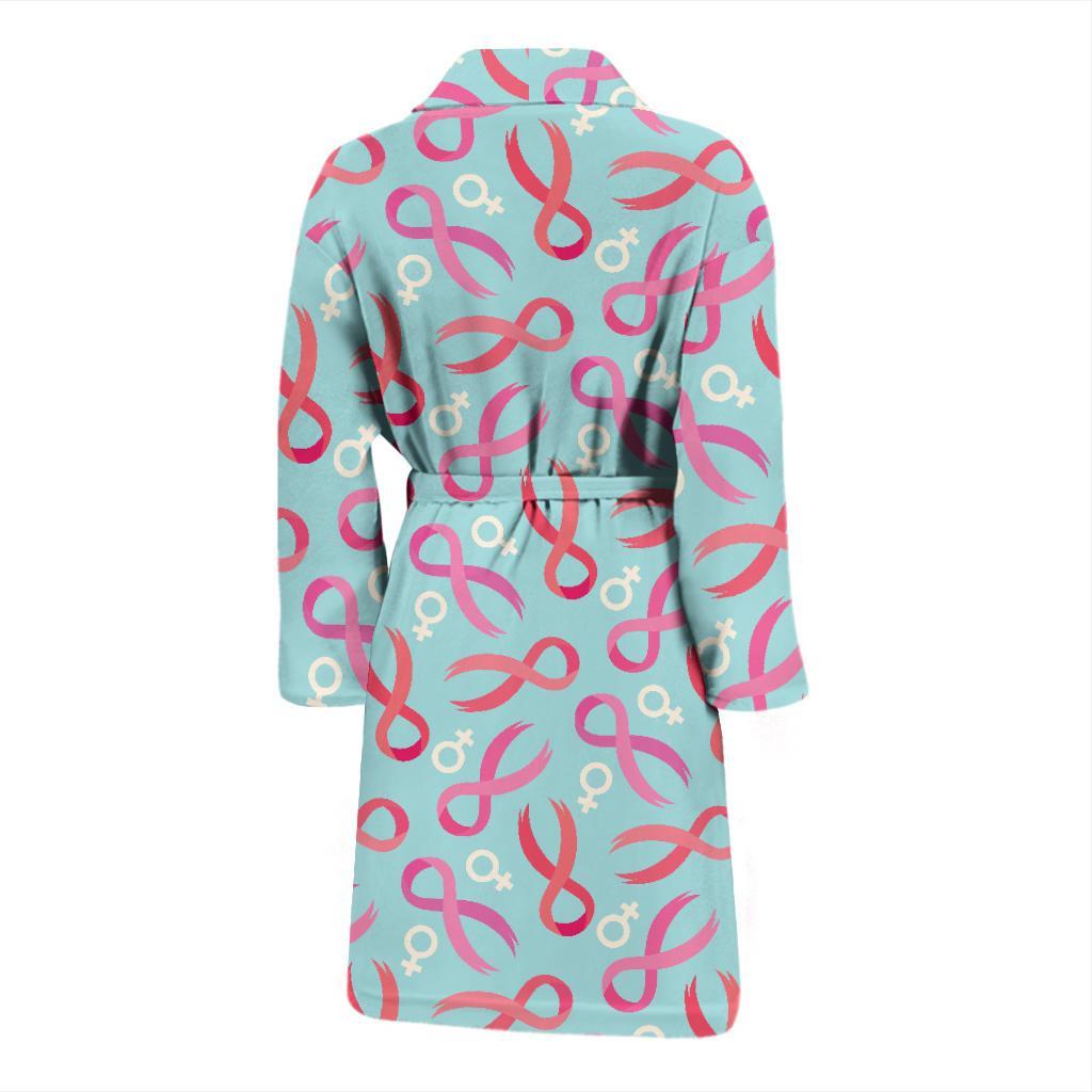 Breast cancer Pattern Print Design 03 Men Bathrobe-JORJUNE.COM
