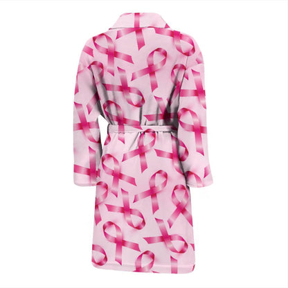 Breast cancer Pattern Print Design 04 Men Bathrobe-JORJUNE.COM