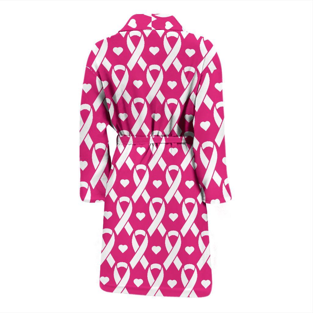 Breast cancer Pattern Print Design 05 Men Bathrobe-JORJUNE.COM