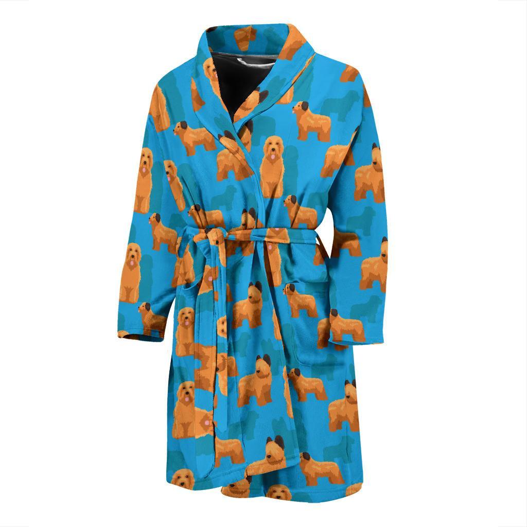 Briards Pattern Print Design 01 Men Bathrobe-JORJUNE.COM