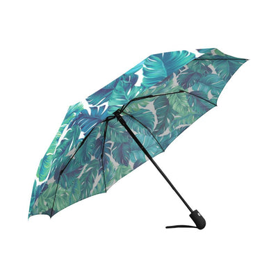 Brightness Tropical Palm Leaves Automatic Foldable Umbrella