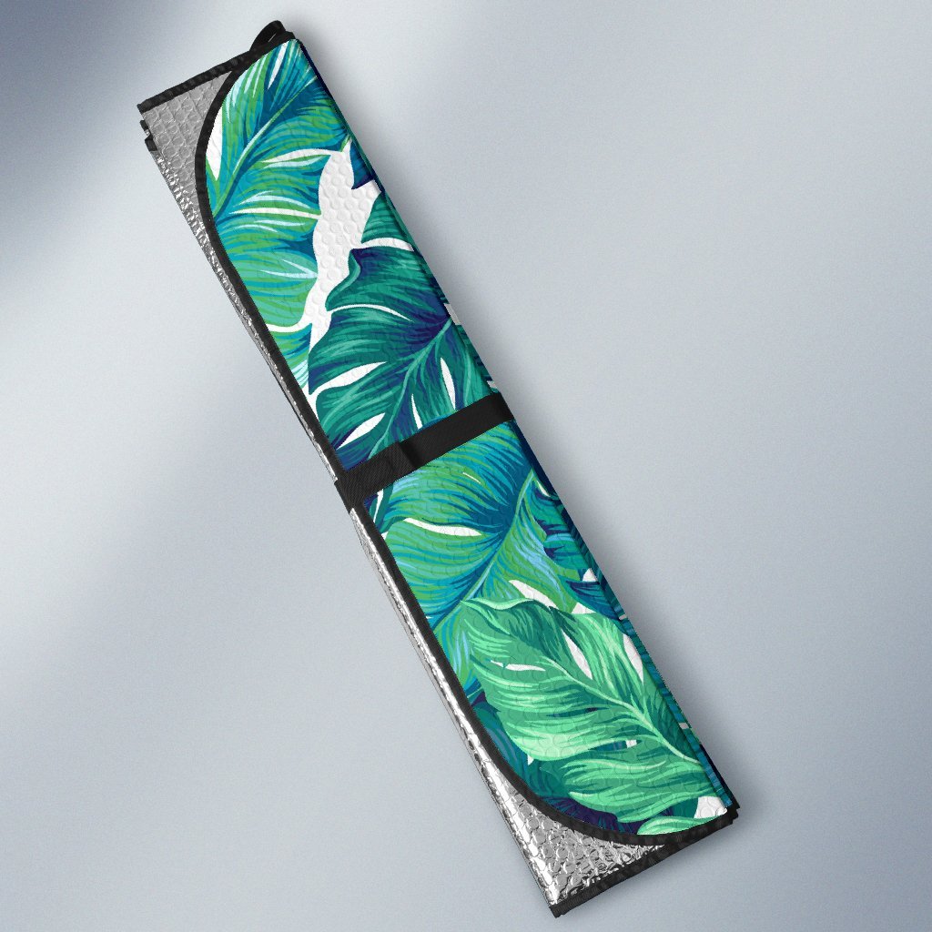 Brightness Tropical Palm Leaves Car Sun Shade For Windshield