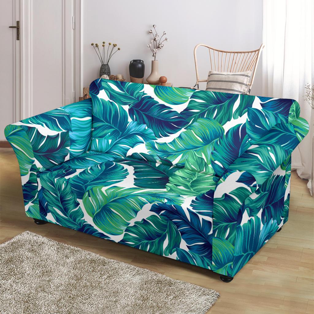 Brightness Tropical Palm Leaves Loveseat Slipcover-JTAMIGO.COM
