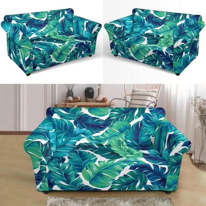 Brightness Tropical Palm Leaves Loveseat Slipcover-JTAMIGO.COM