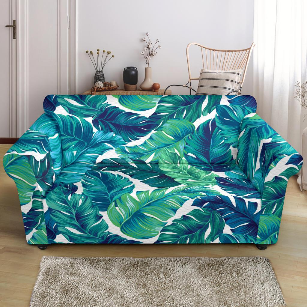 Brightness Tropical Palm Leaves Loveseat Slipcover-JTAMIGO.COM