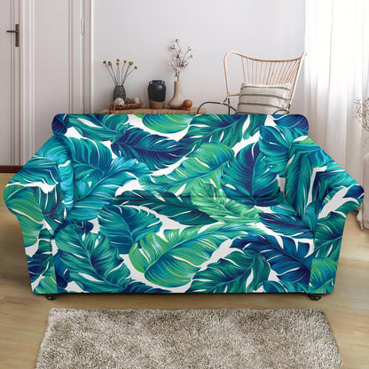 Brightness Tropical Palm Leaves Loveseat Slipcover-JTAMIGO.COM