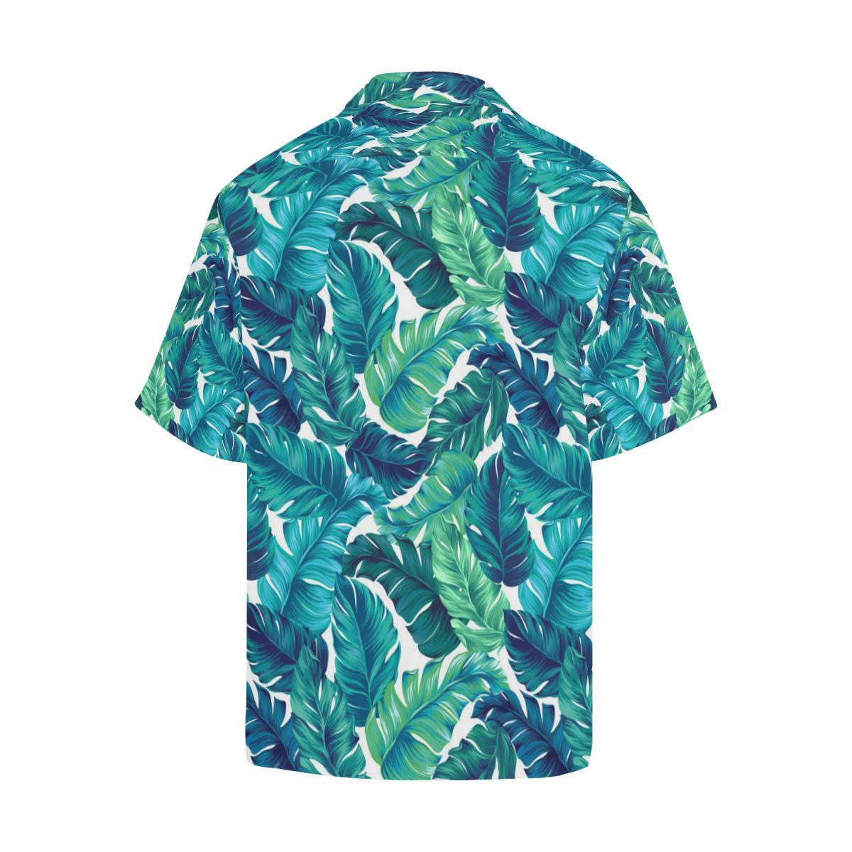 Brightness Tropical Palm Leaves Men Aloha Hawaiian Shirt